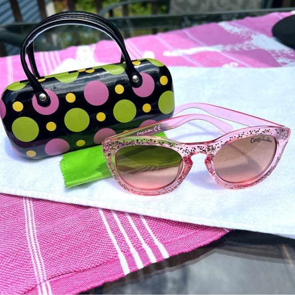 NEW Circus by Sam Edelman Sunglasses, Pink Glitter - Picture 2 of 10